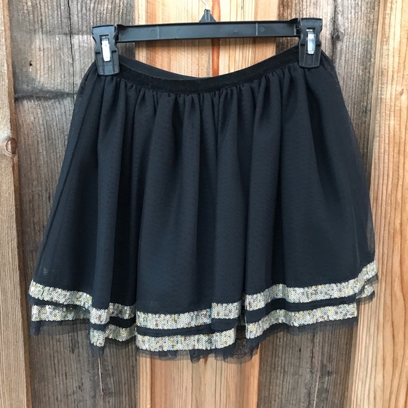 Girls Cherokee black skirt with gold sequins - Picture 2 of 5